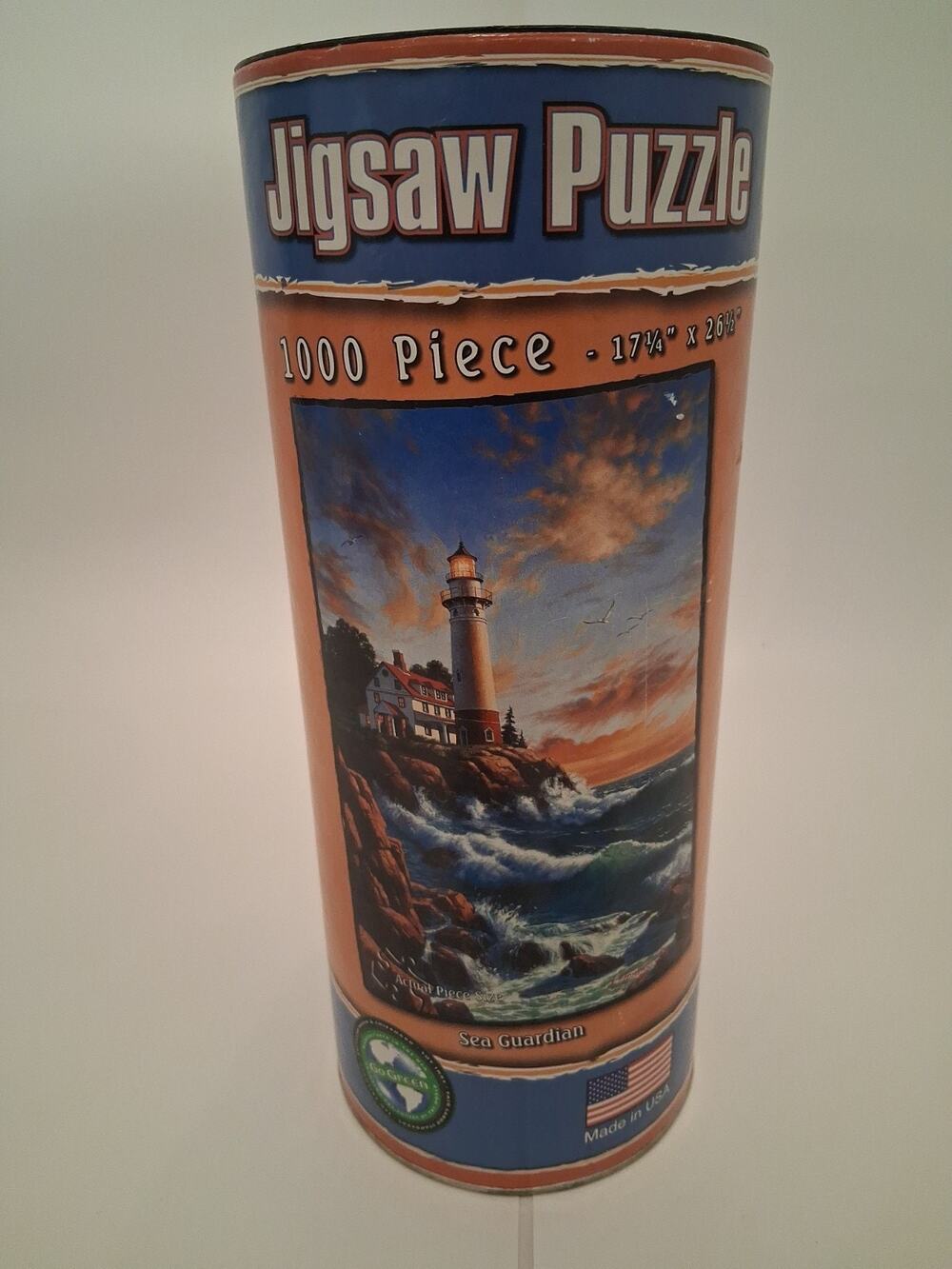 Vintage 2007 Serendipity Puzzle Co Sea Guardian 1000 Pc Lighthouse Canister New